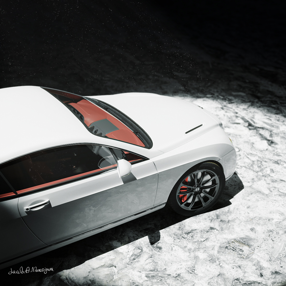 3d Car rendering by Jacob Mwesigwa